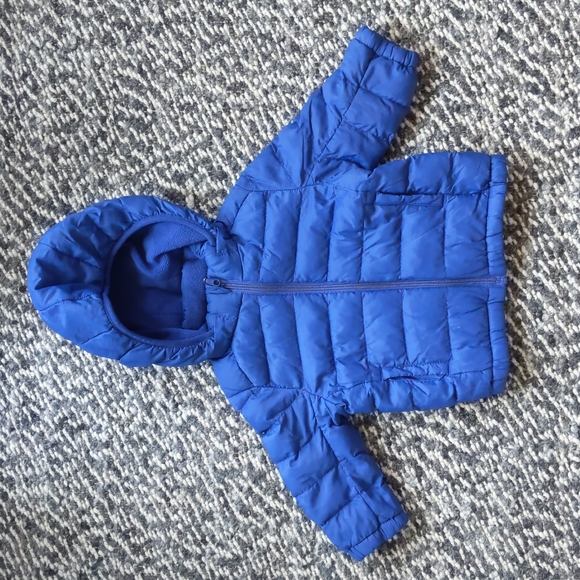 Uniqlo Baby light warm padded full zip parka, 12-18 months, Blue - Picture 1 of 6